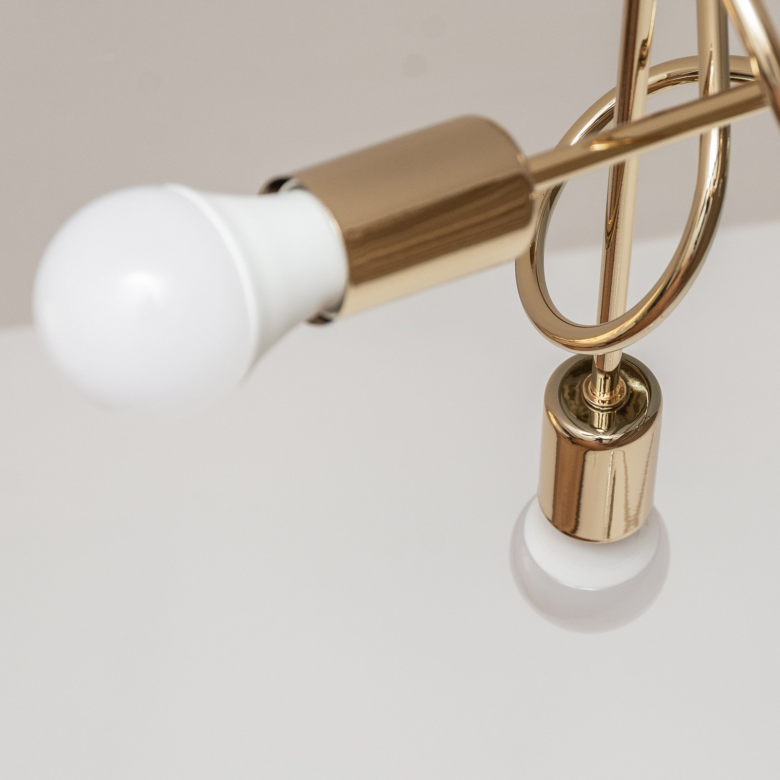 Plafonnier Oxford, doré, à 3 lampes, Ø 44 cm, métal