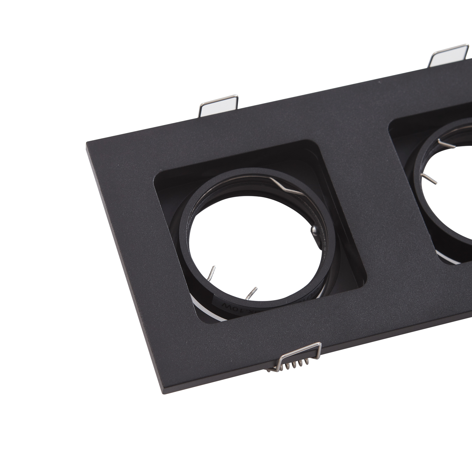 Lindby Thorid downlight, negro, 2 luces