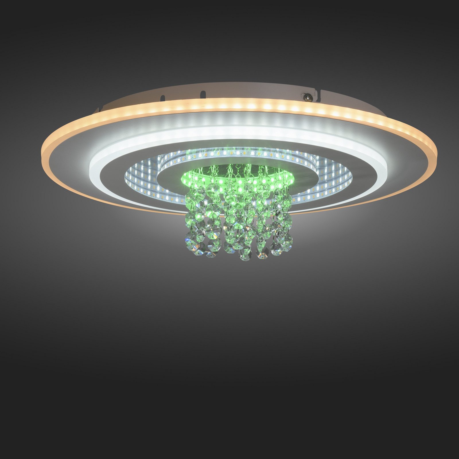 JUST LIGHT. LED plafondlamp Tolago RGB, CCT, wit, afstandsbediening