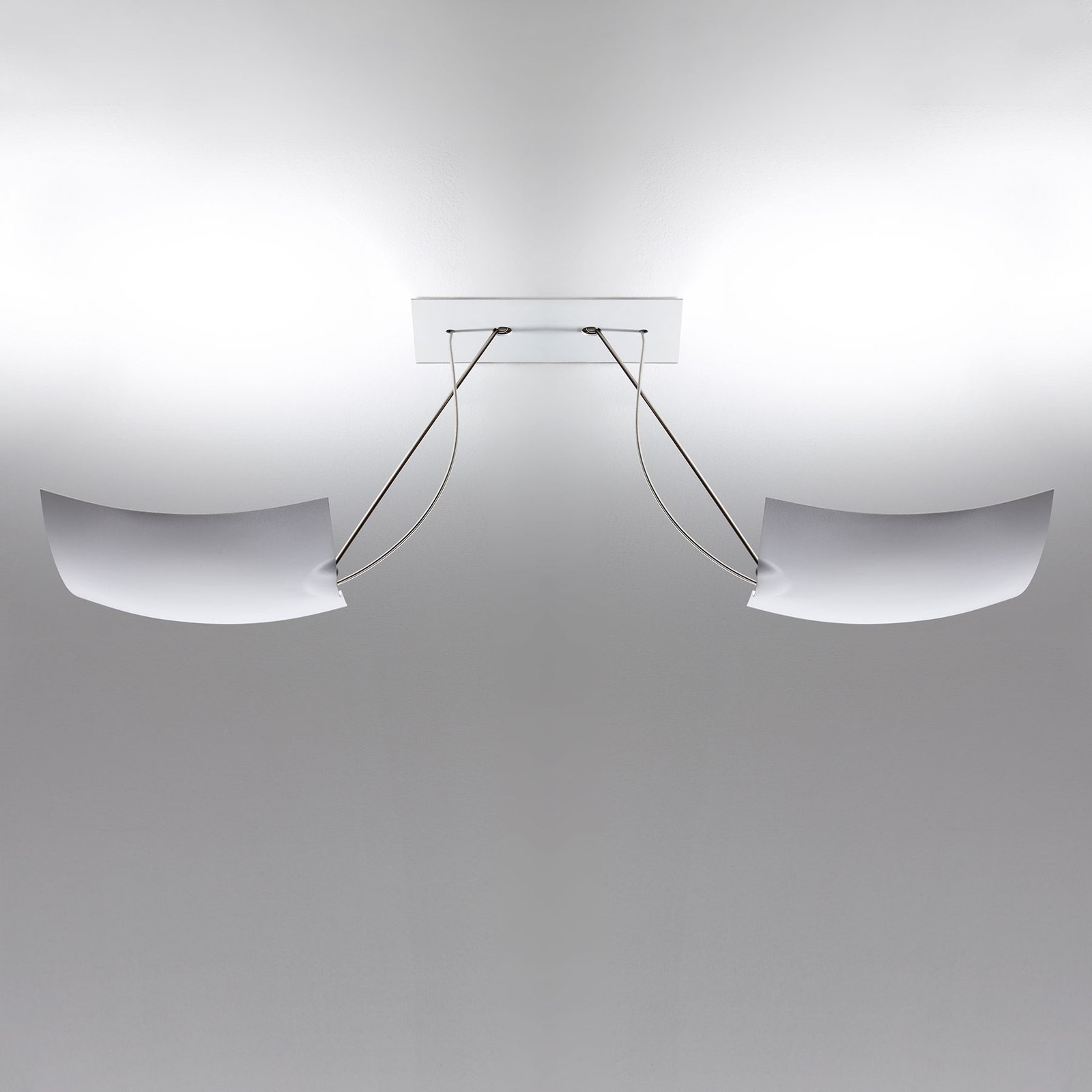 Ingo Maurer 2x18x18 LED mennyezeti lámpa, 2 izzós