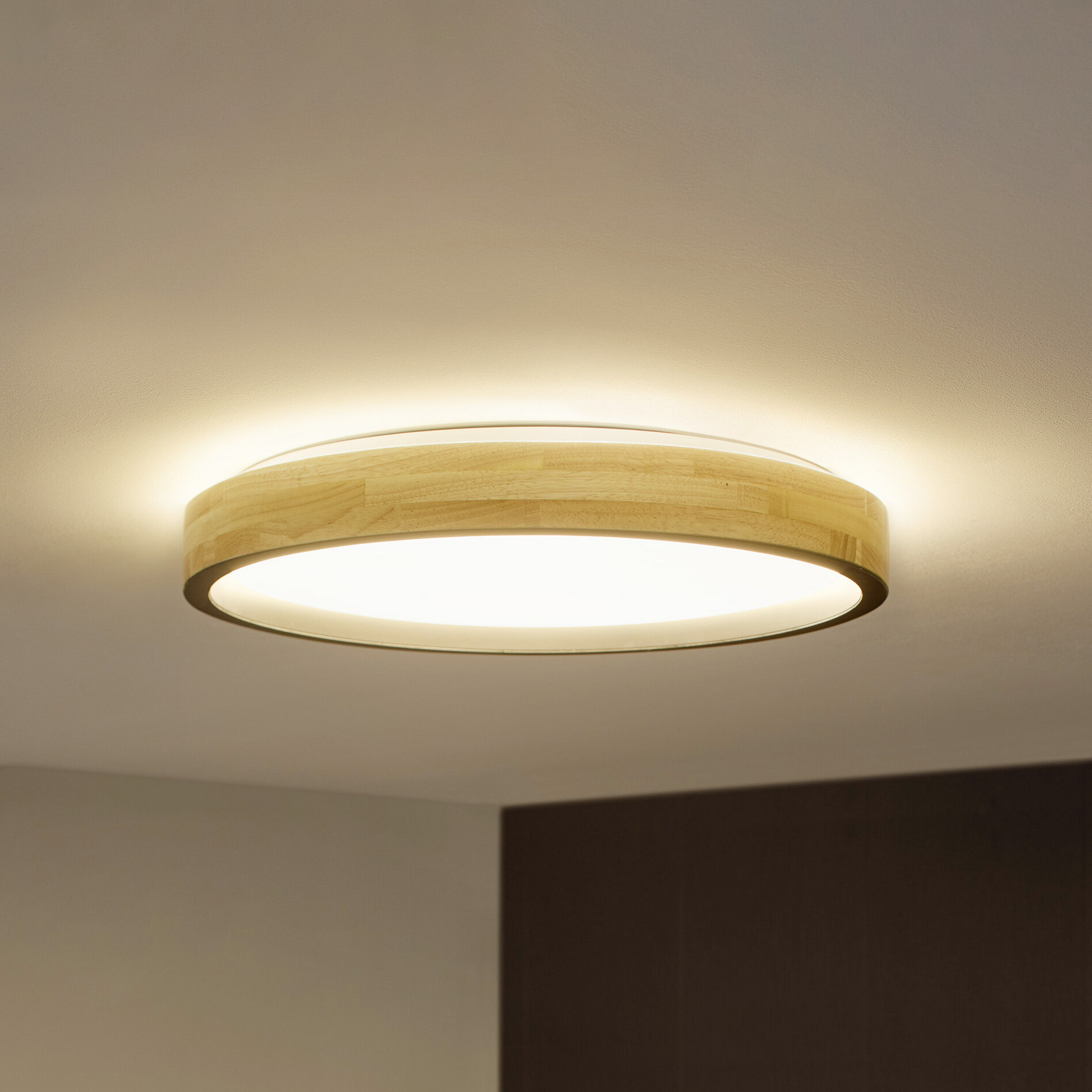 Φωτιστικό οροφής LED OSRAM ORBIS MARIANO ξύλο/μαύρο Ø 51 cm με ρυθμιστή έντασης Φωτιστικό οροφής LED OSRAM ORBIS MARIANO ξύλο/μαύρο Ø 51 cm με ρυθμιστή έντασης