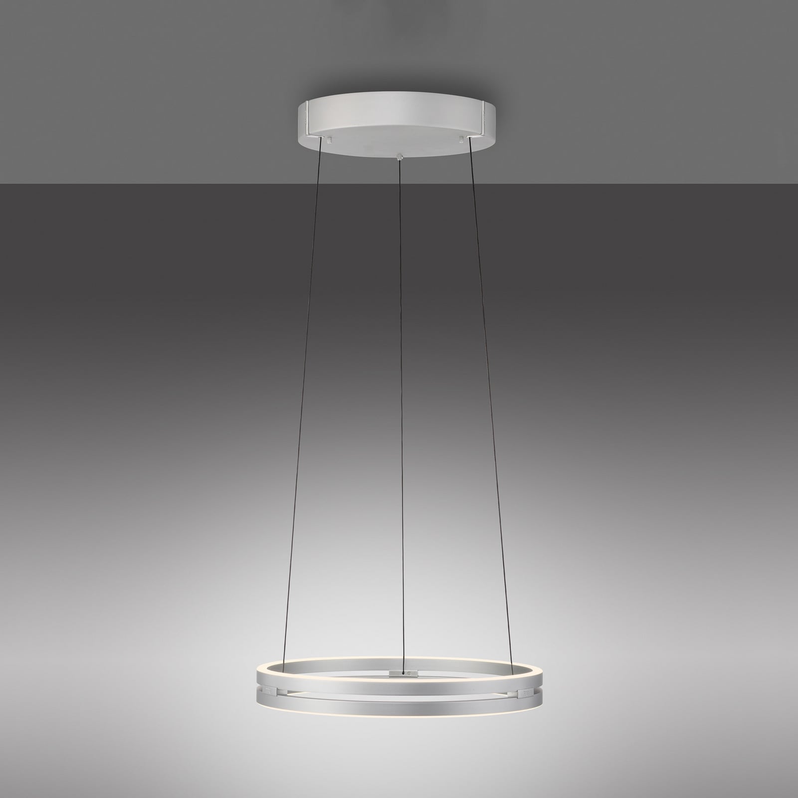 E-Loop LED-Hängelampe, stone, Ø 50 cm, Aluminium, CCT - PURE E-Loop LED-Hängelampe, stone, Ø 50 cm, Aluminium, CCT - PURE