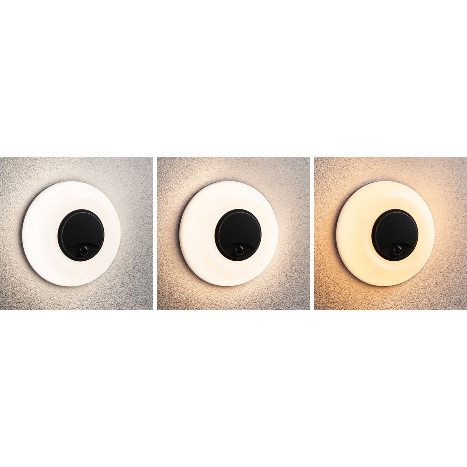 Paulmann LED sienas lampa „Aureva”, antracīta krāsā, sensors Ø 22 cm CCT Paulmann LED sienas lampa „Aureva”, antracīta krāsā, sensors Ø 22 cm CCT