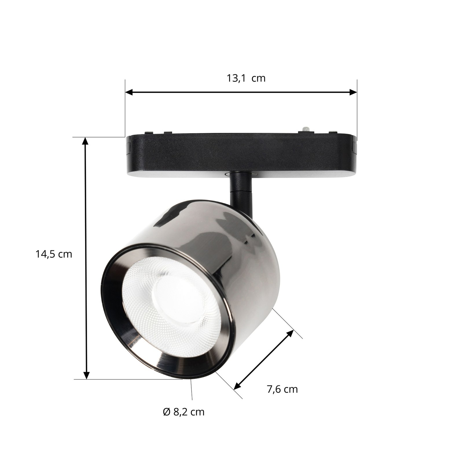 Lindby LED-Spot 48 V Lumaro, grau, Ø 8,2 cm, Alu, dimmbar