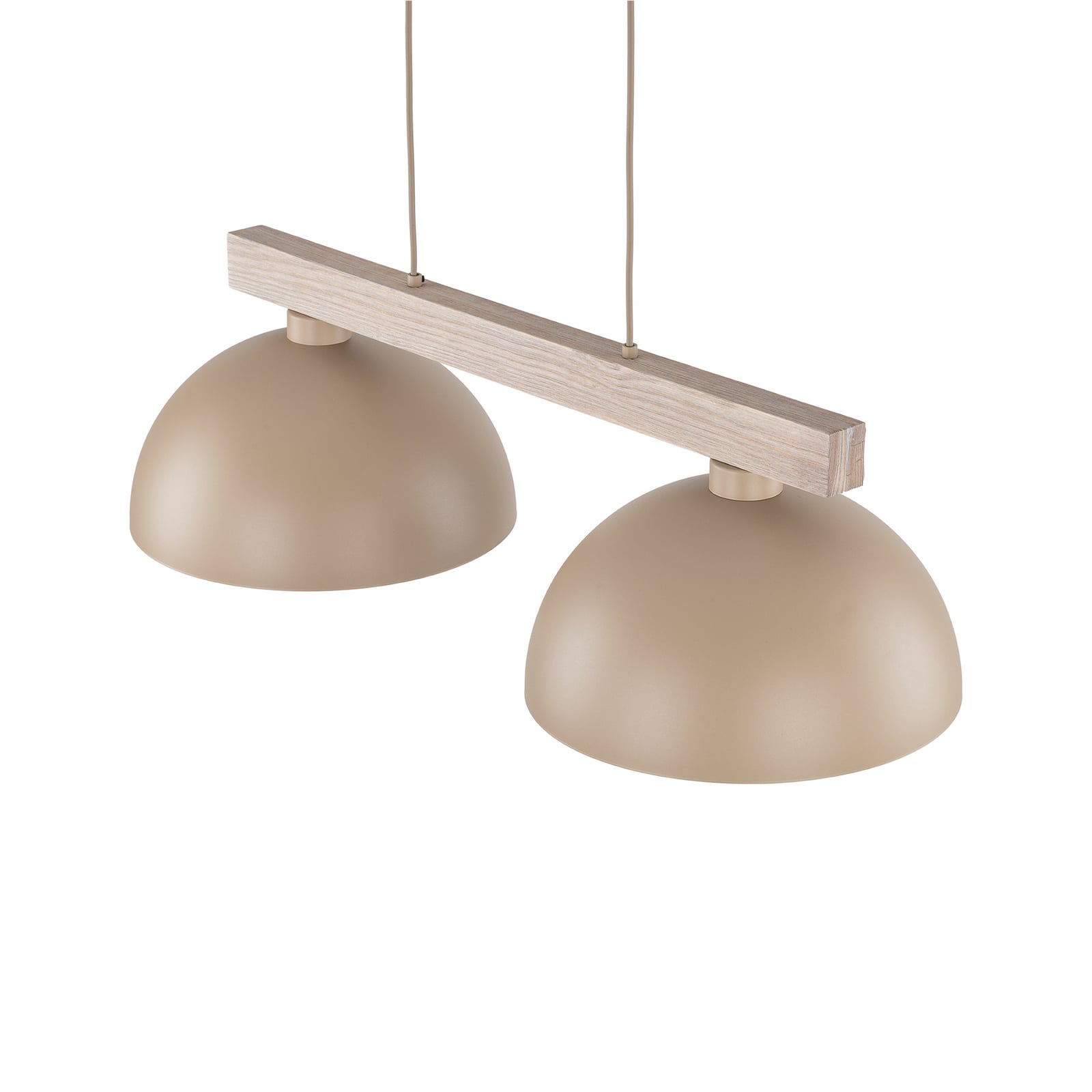 Závěsné světlo Oslo, písková barva, 2 žárovky, délka 83 cm, E27