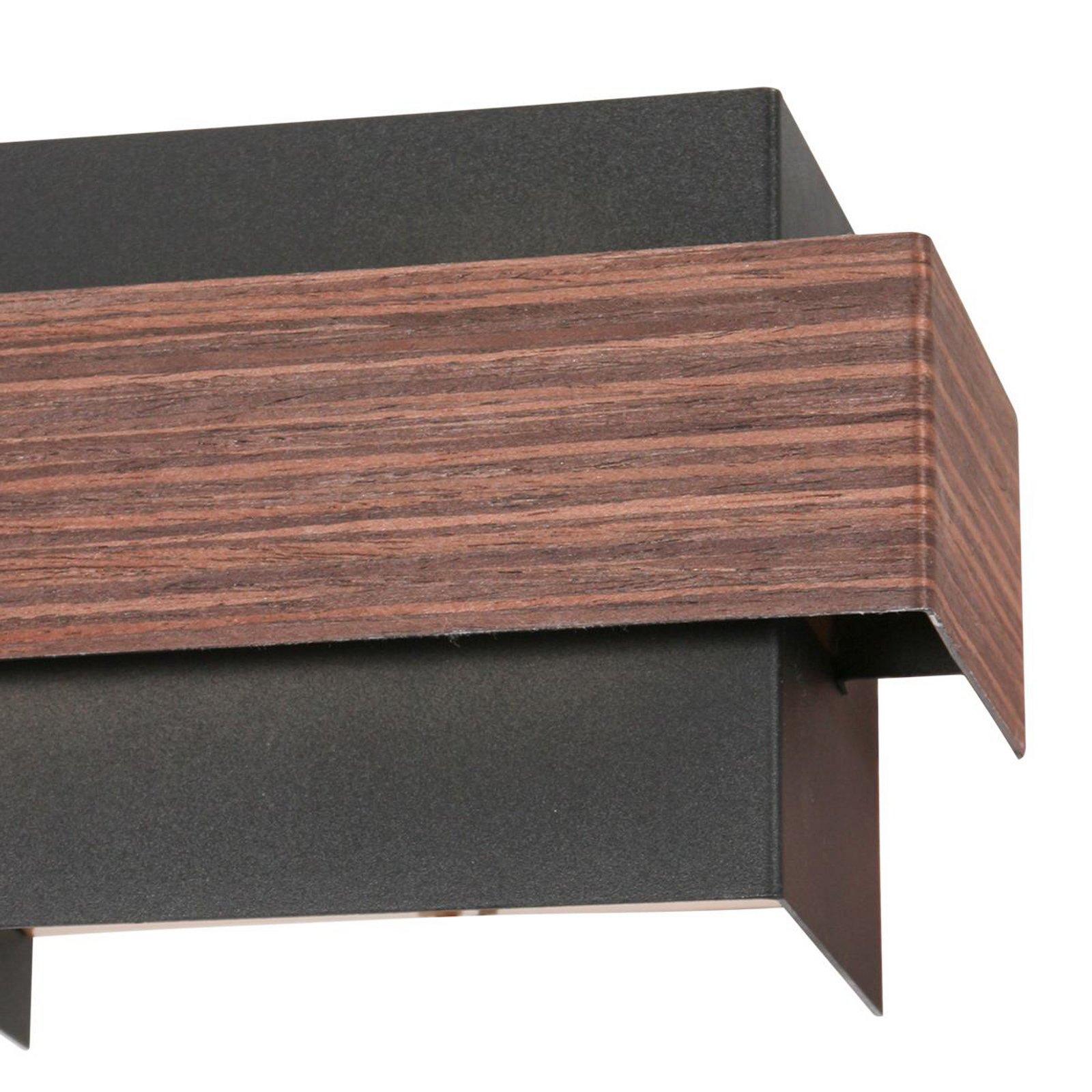 LED wall light Muro 3368, wood look, up/down, G9, 2,700 K