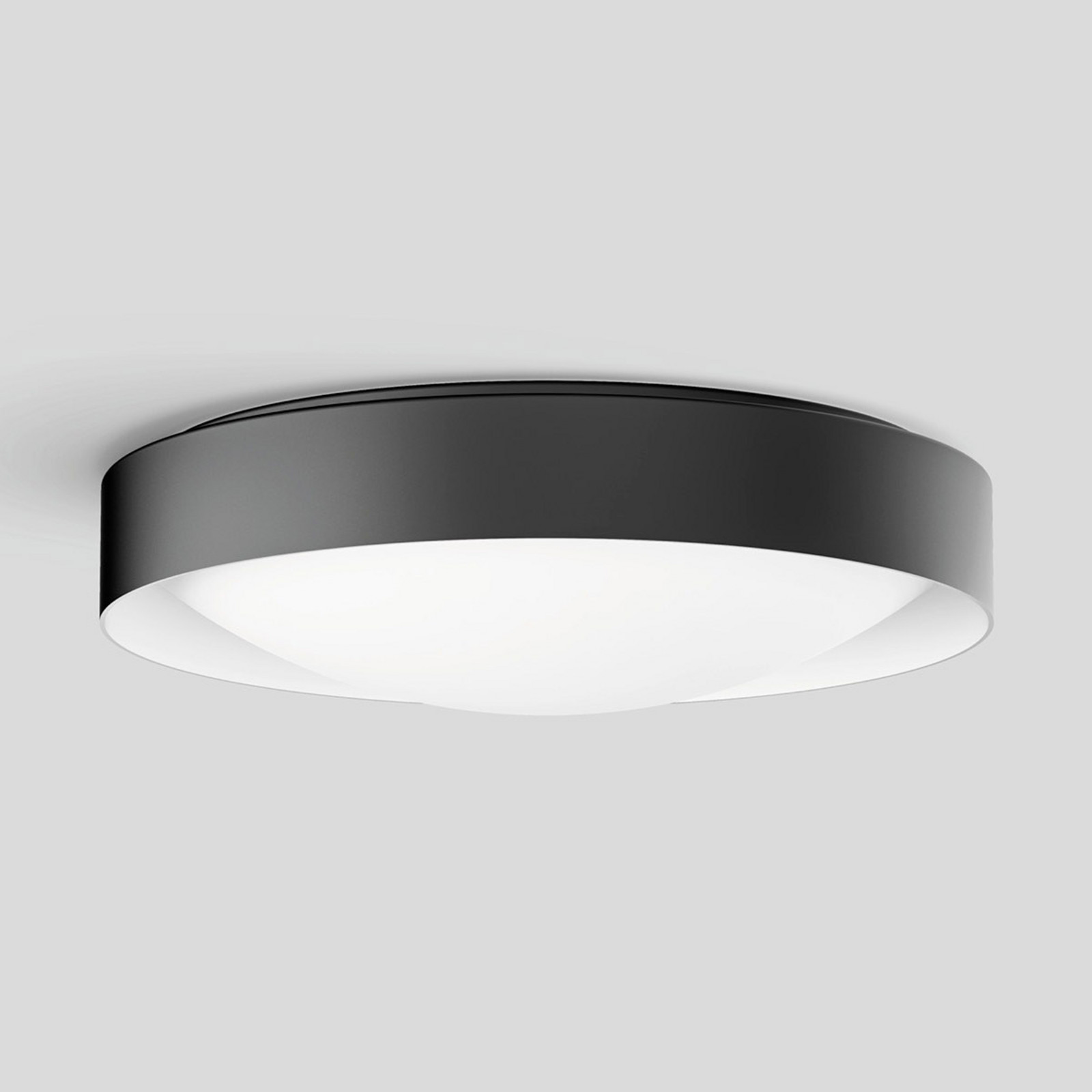 BEGA Studio Line plafonieră BEGA Studio Line Ø36cm negru/alb - Hol - modern - negru mat alb opal - Metal