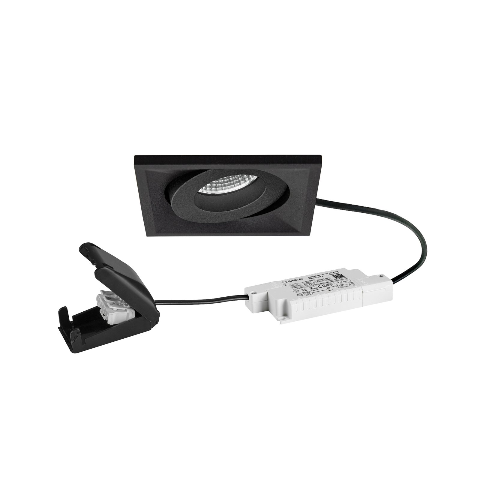 BRUMBERG Refletor LED de encastrar BB36 RC caixa de ligação preto texturado