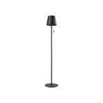 Lindby LED-solcellelampe Hilario, svart, jern, oppladbart batteri