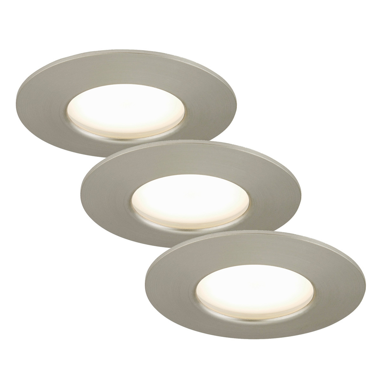 3er Set LED-Einbaustrahler Nikas IP44