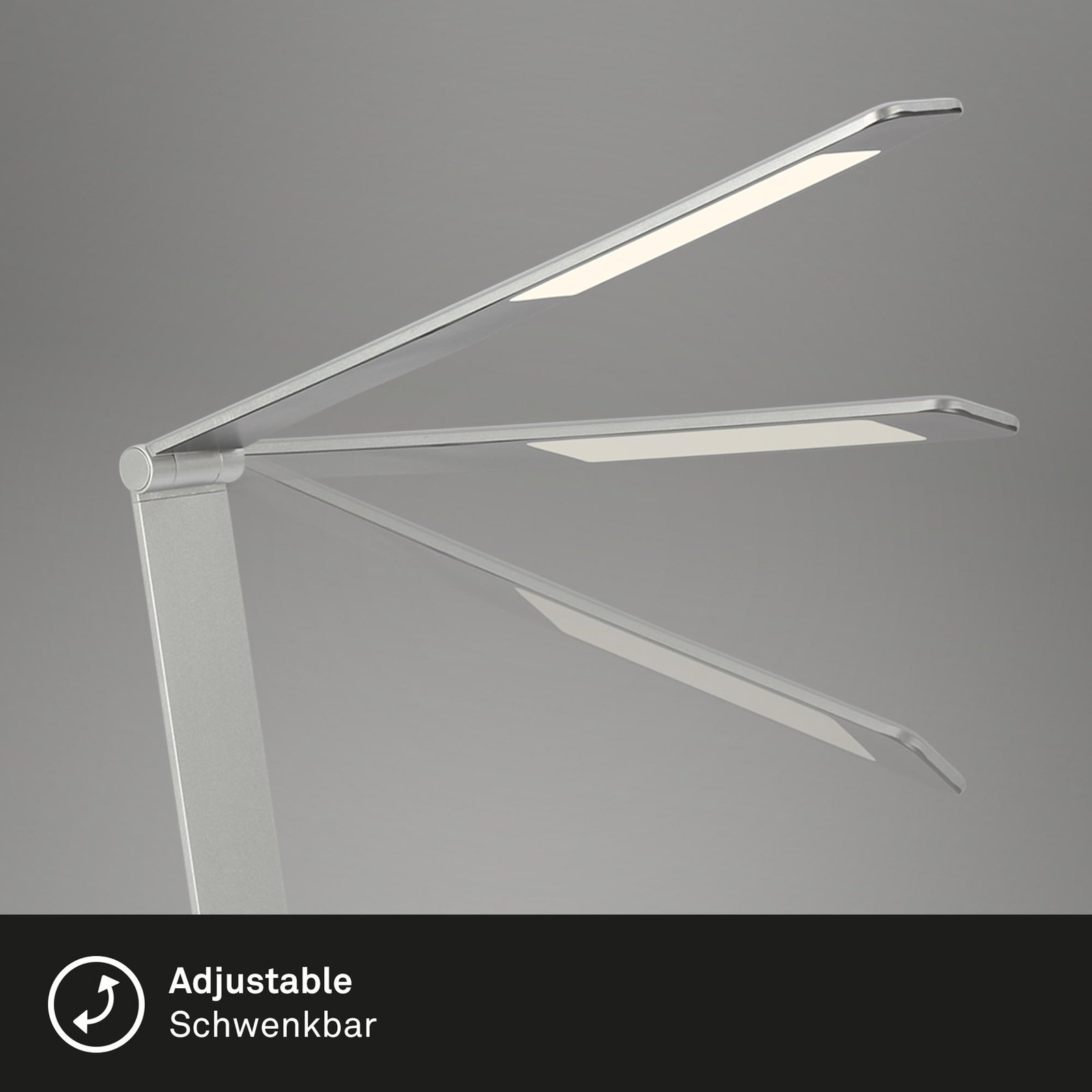 Candeeiro de secretária LED Haiti touchdim CCT prateado