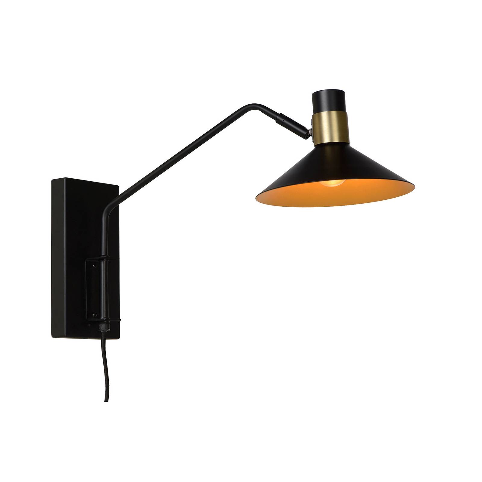 Lucide Wall Light - Living / Dining Room - dimmable - Modern - Black