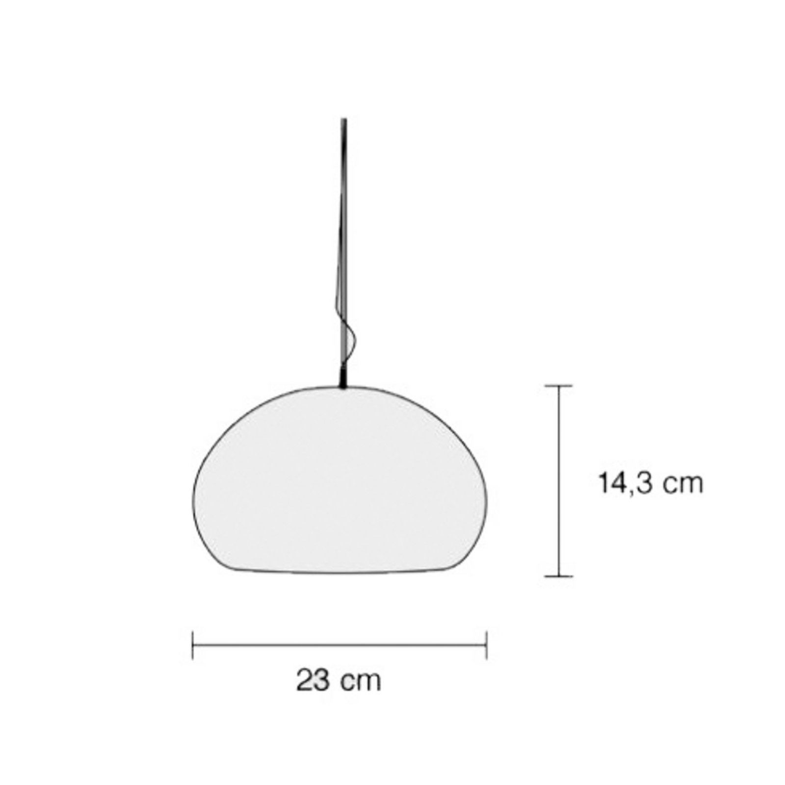 Fluid Pendant ø23 Opal White - Muuto