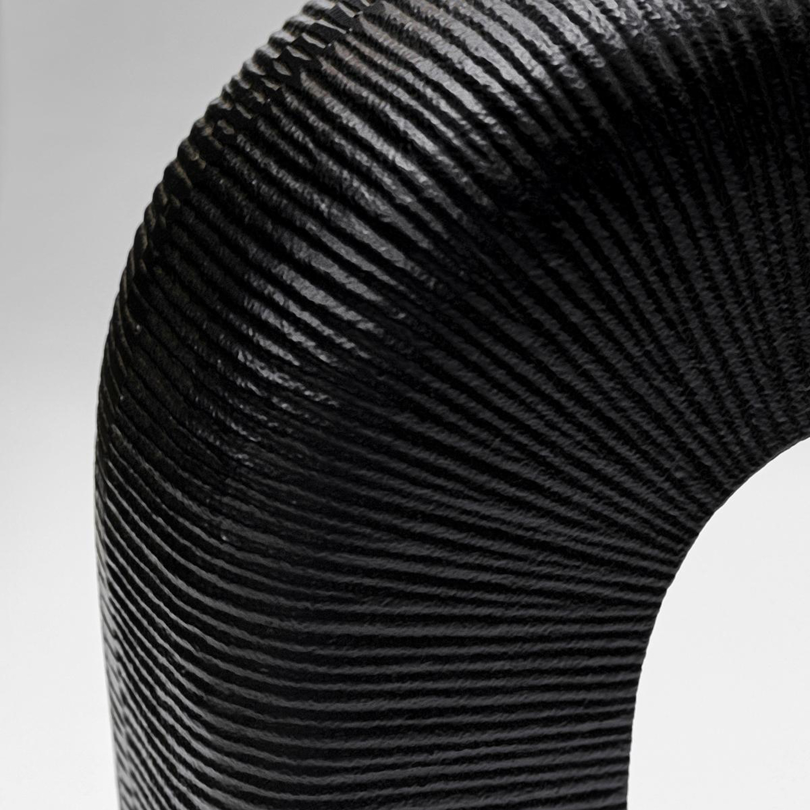 KARE table lamp Tube, black/white, linen textile, height 79 cm