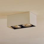 FLOS Compass Box H135 - Deckenleuchte 2flg weiß