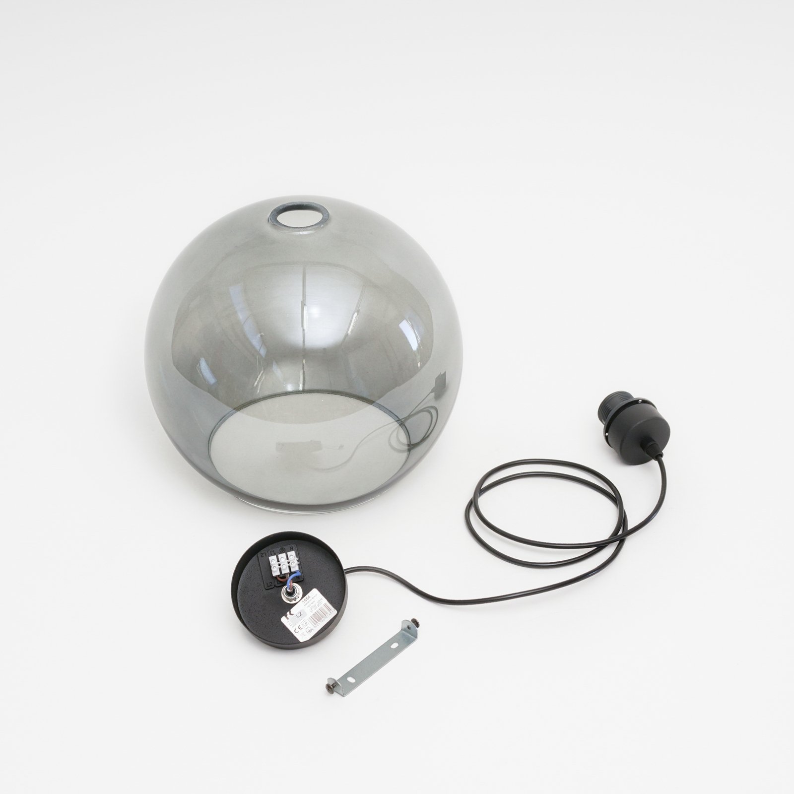 Cubus Pendelleuchte Ø 30 cm rauchgrau Glas E27