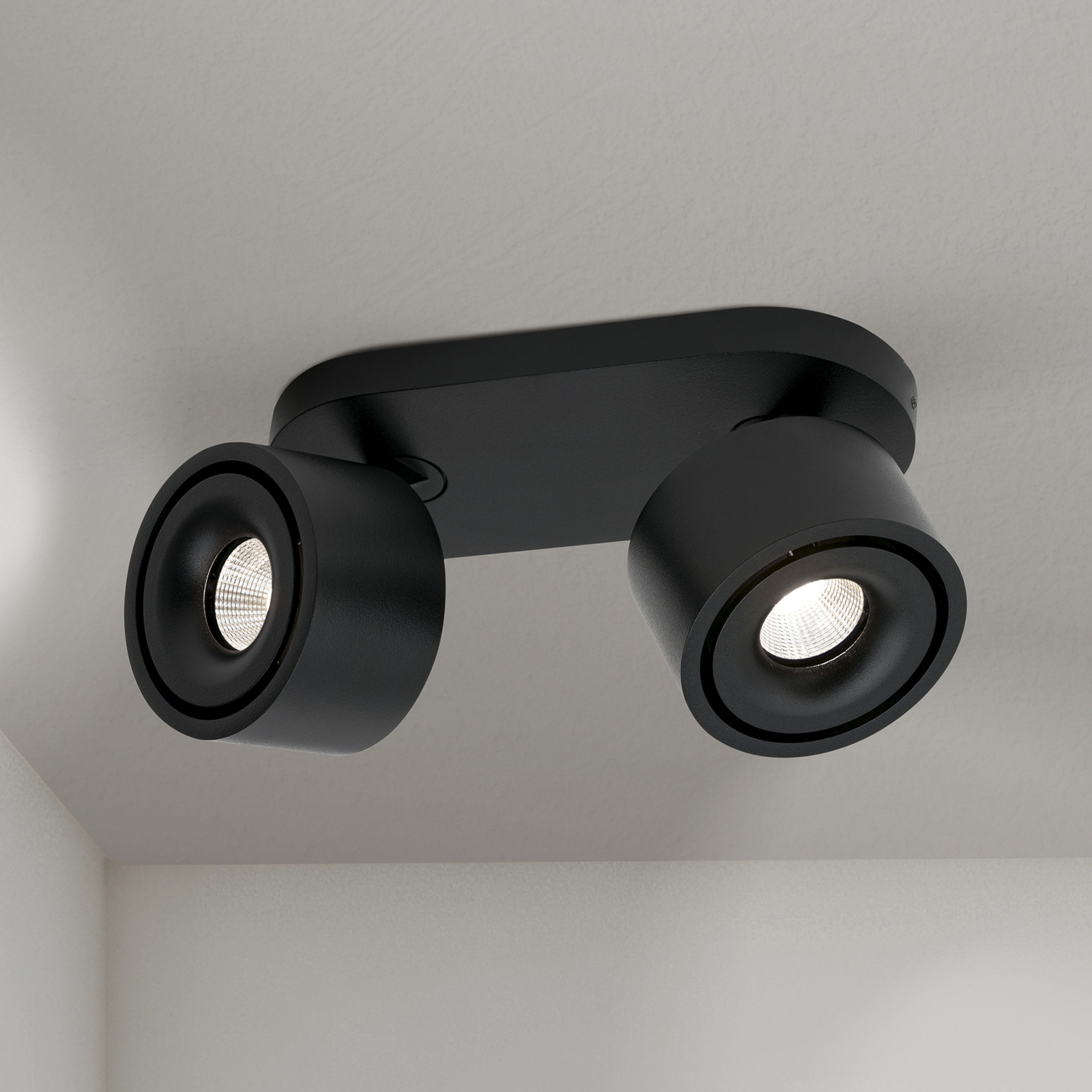 Faretto da soffitto Specter LED, nero, lunghezza 19,4 cm, alluminio