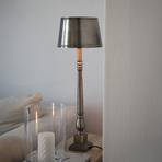 Stolní lampa Metallo, starostříbrná barva, kov, výška 66 cm