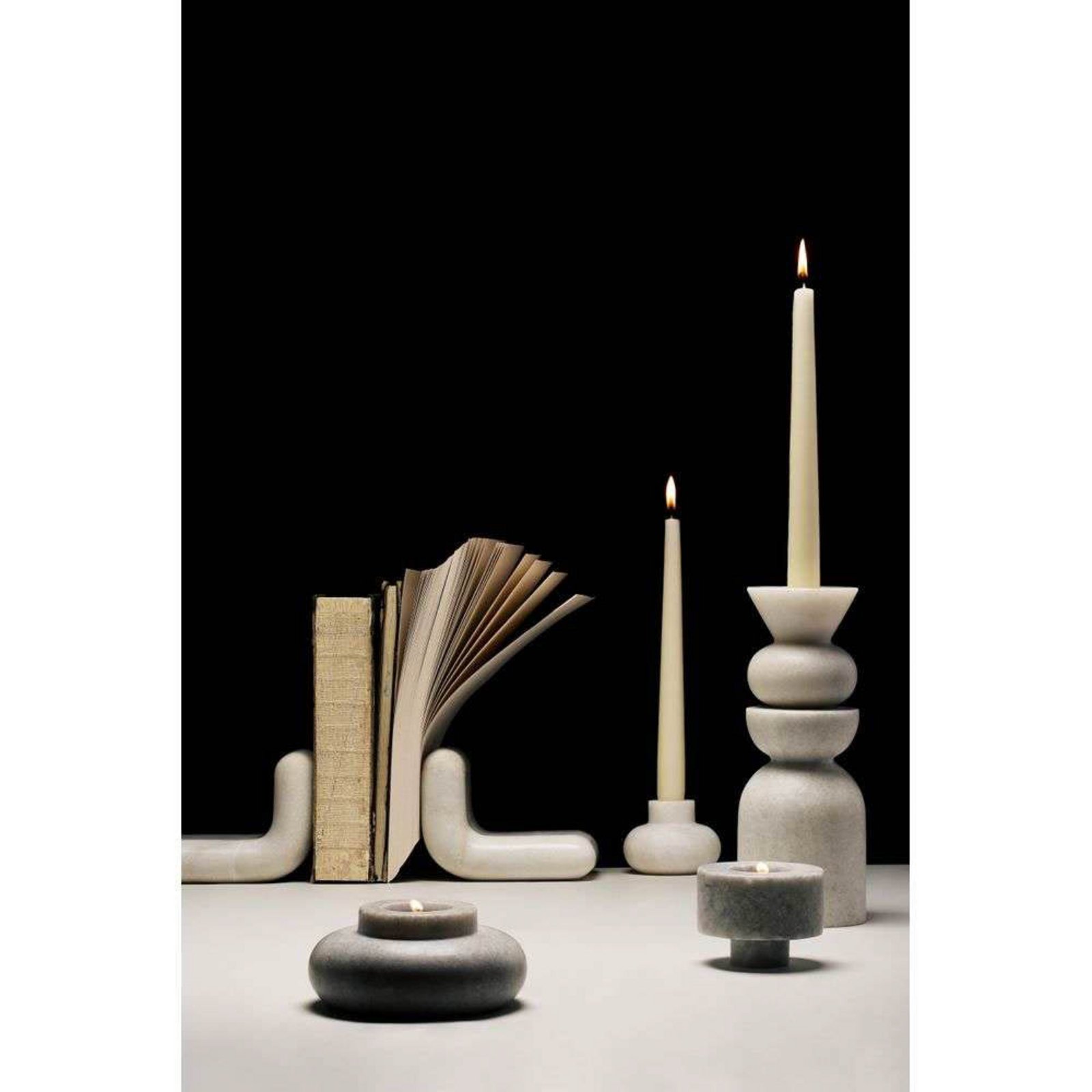 Stone Bookends 2 pcs. Bildhauerei White - Tom Dixon