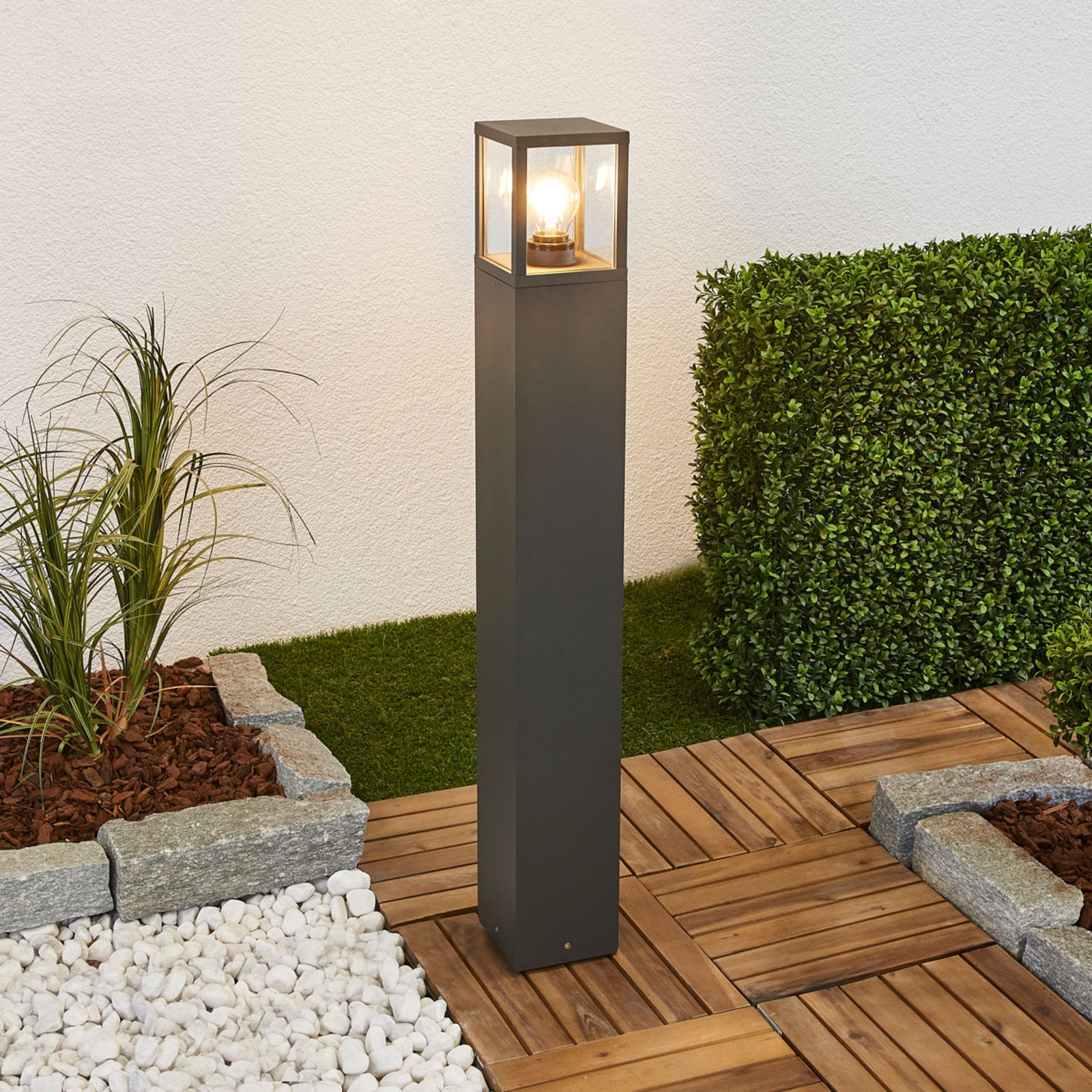 Klemens High Outdoor Garden Lamp IP54 Graphite - Lucande