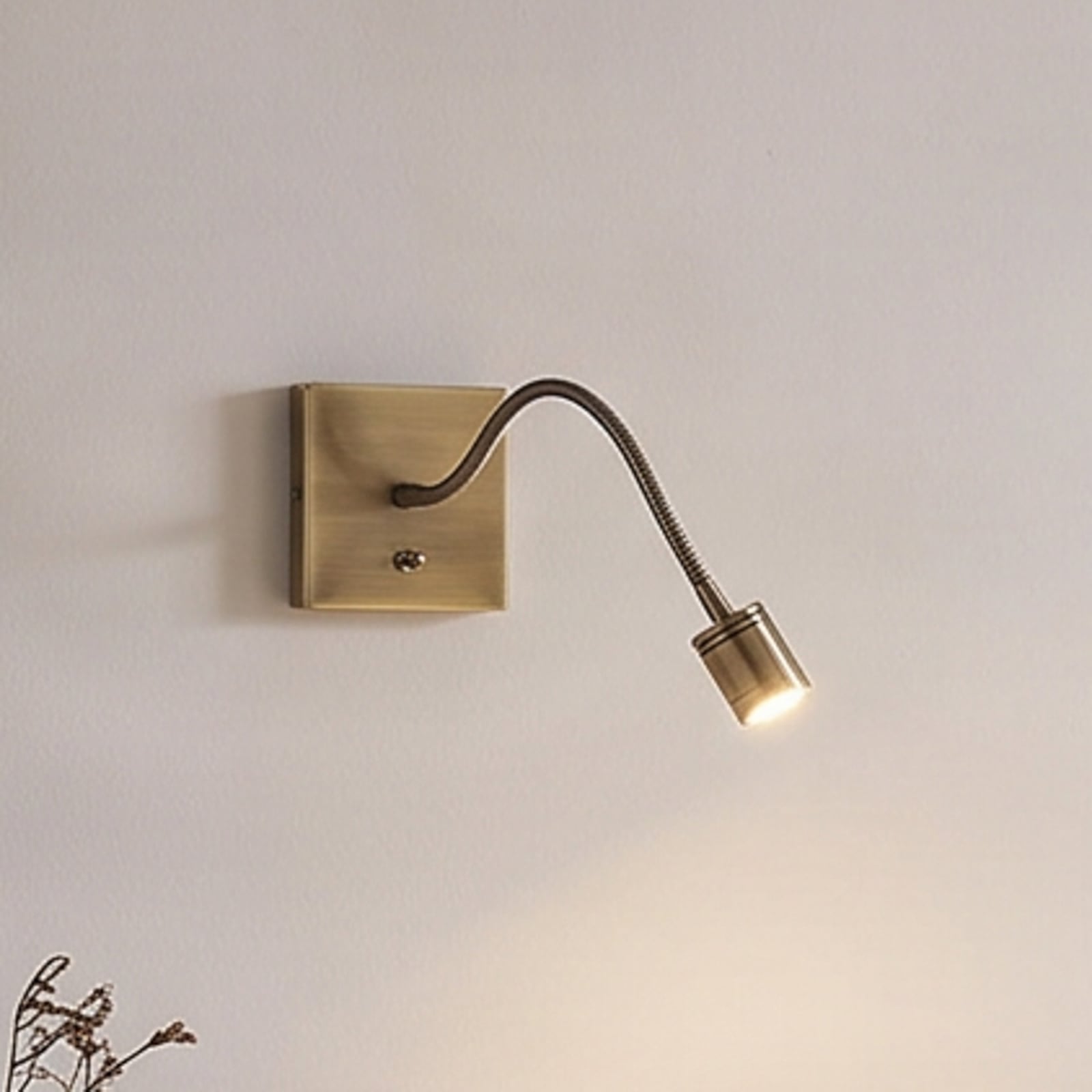 Lindby LED wandlamp Mayar, 2, messing, leeslamp, 11 cm