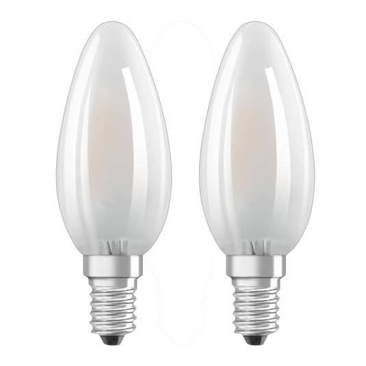 OSRAM ampoule bougie LED E14 4 W blanc chaud x2