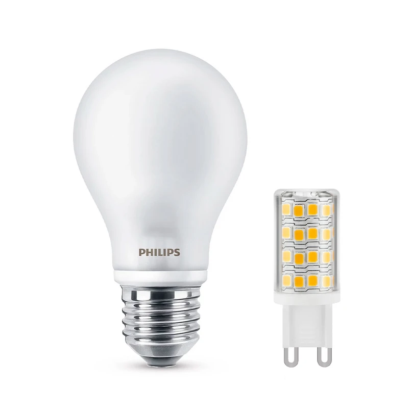 e3light - Ampoules LED Set 1x E27 (1055lm & 1x G9 (410lm)