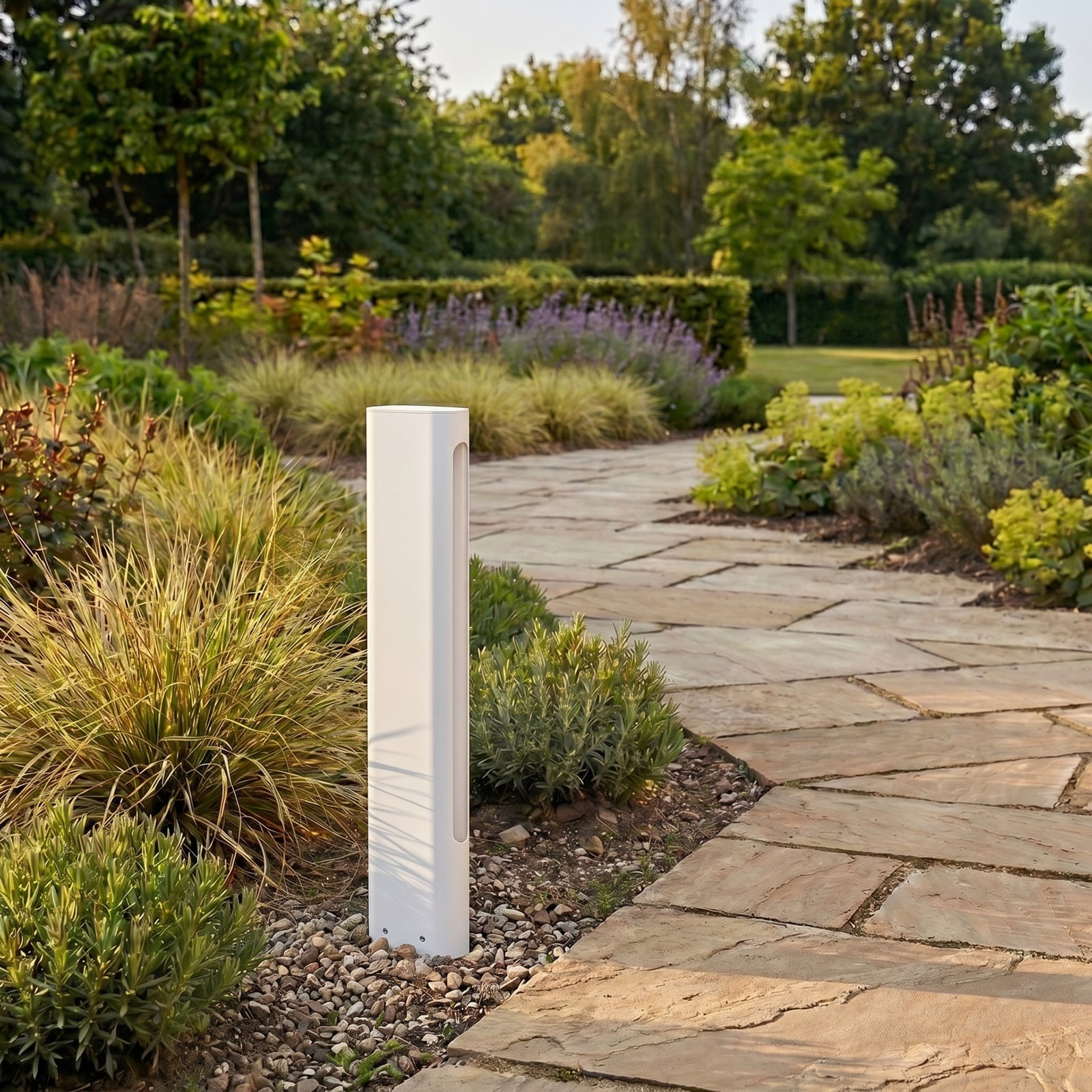 Lucande Celiora LED path light, height 45 cm, grey, IP65 Lucande Celiora LED path light, height 45 cm, grey, IP65