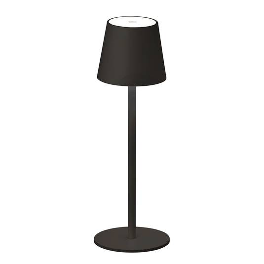 Tropea LED table lamp with battery, sand black Lights.co.uk