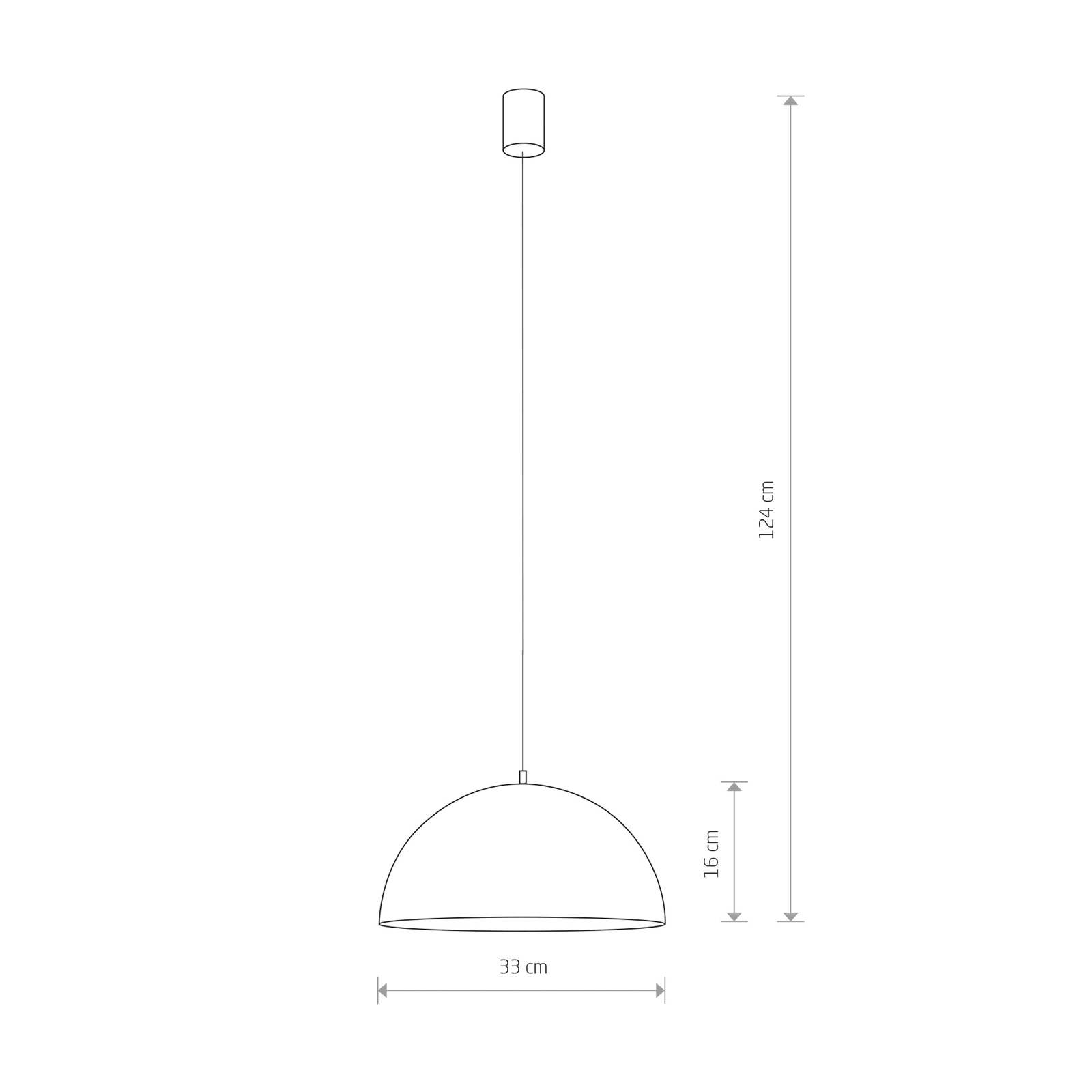 Hängelampe Hemisphere Hit S Ø33cm schwarz/messing
