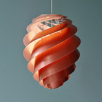 LE KLINT Swirl 2 - Designer-Pendellampe, kupfer