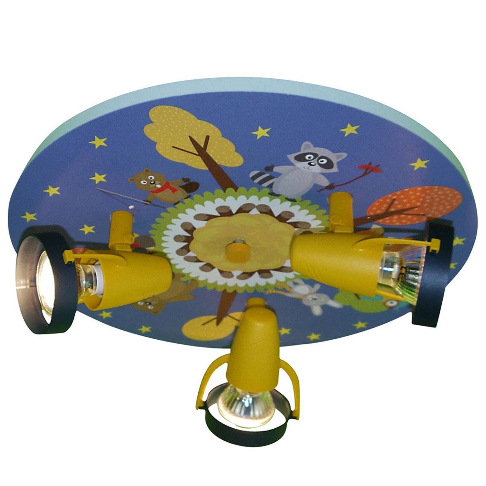 Niermann Standby Plafonieră Animalele pădurii cu 3 proiectoare - Camera copiilor - albastru multicolor