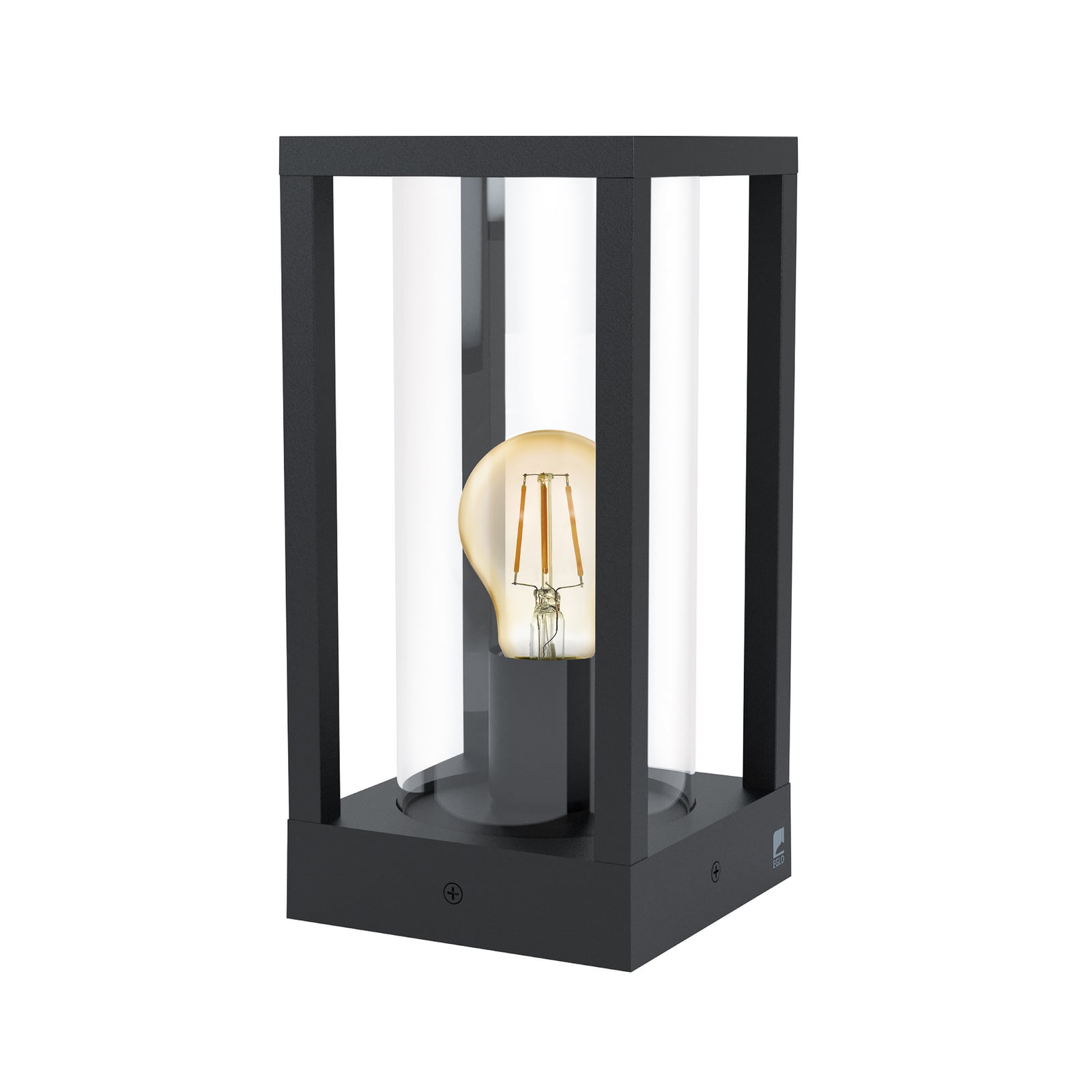 Außenwandlampe Cascinetta, Breite 15 cm, schwarz, Metall