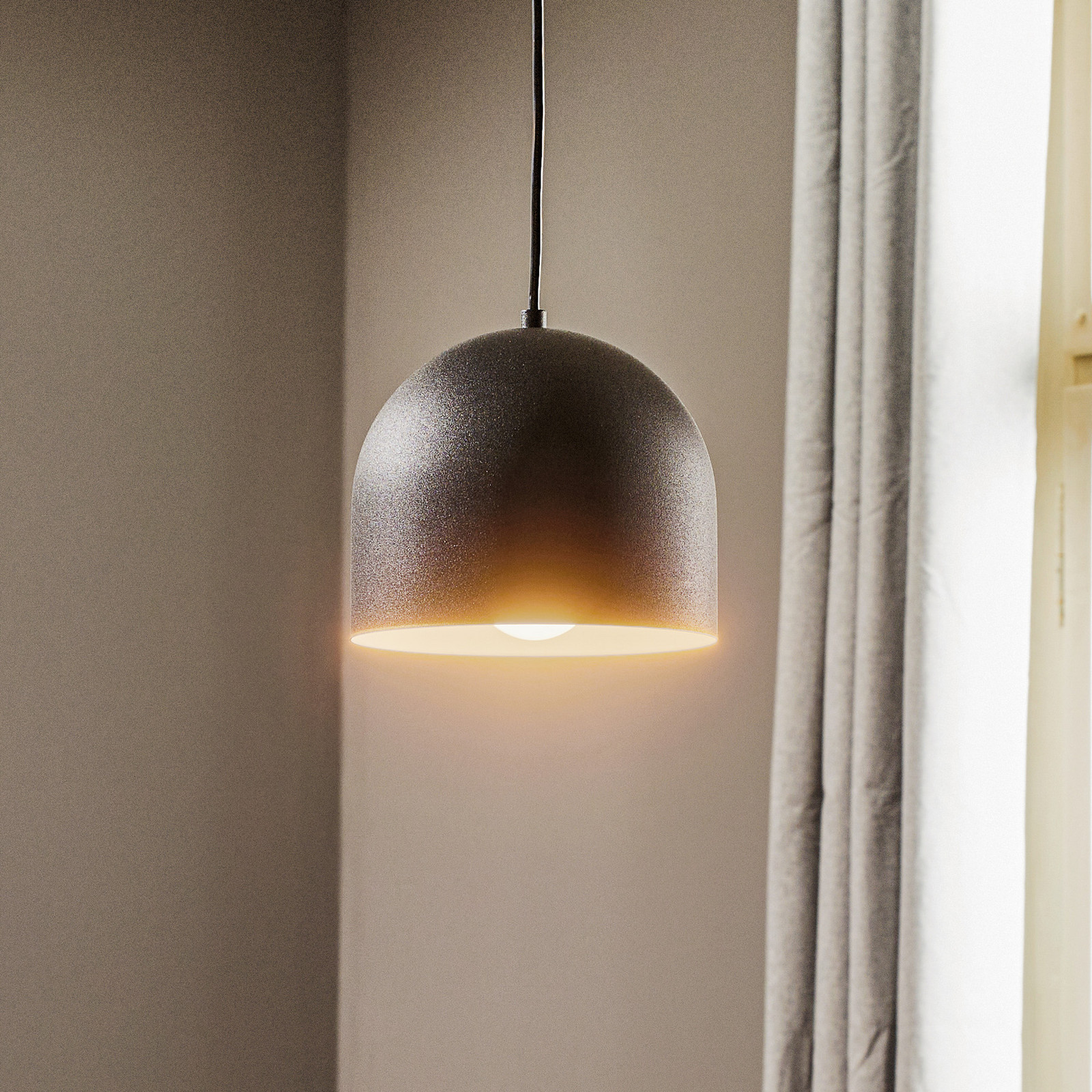 HELAM Lampă suspendată Madison cu 1 bec negru - Camera de zi / sufragerie - Modern - Metal