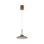 PURE Moon LED lampă suspendată, bronz, sticlă/aluminiu, Ø 32 cm