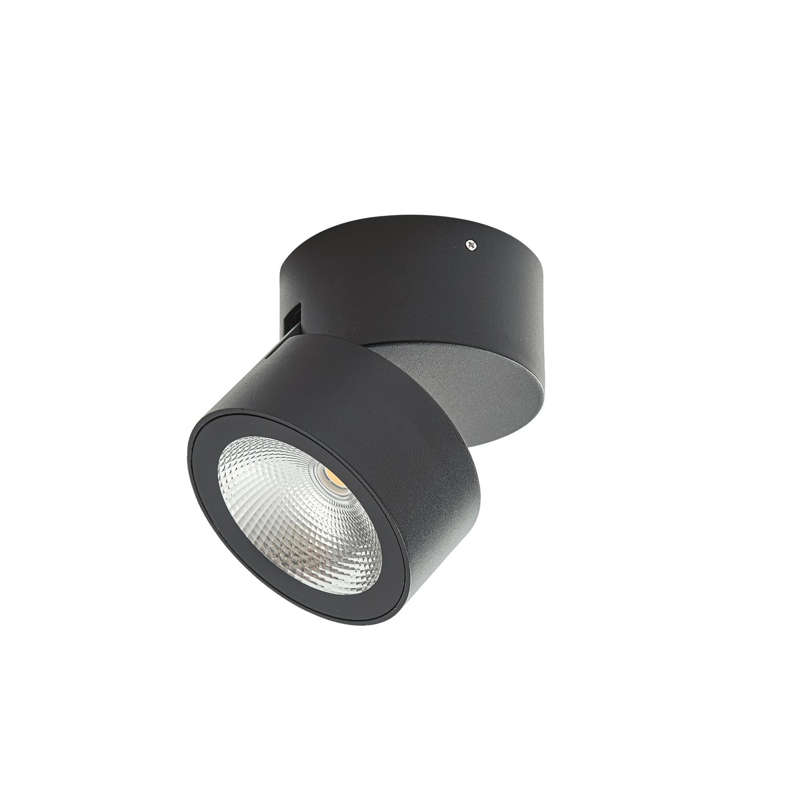 Lindby LED ceiling spotlight Nolivar, black, Ø 9 cm, IP54