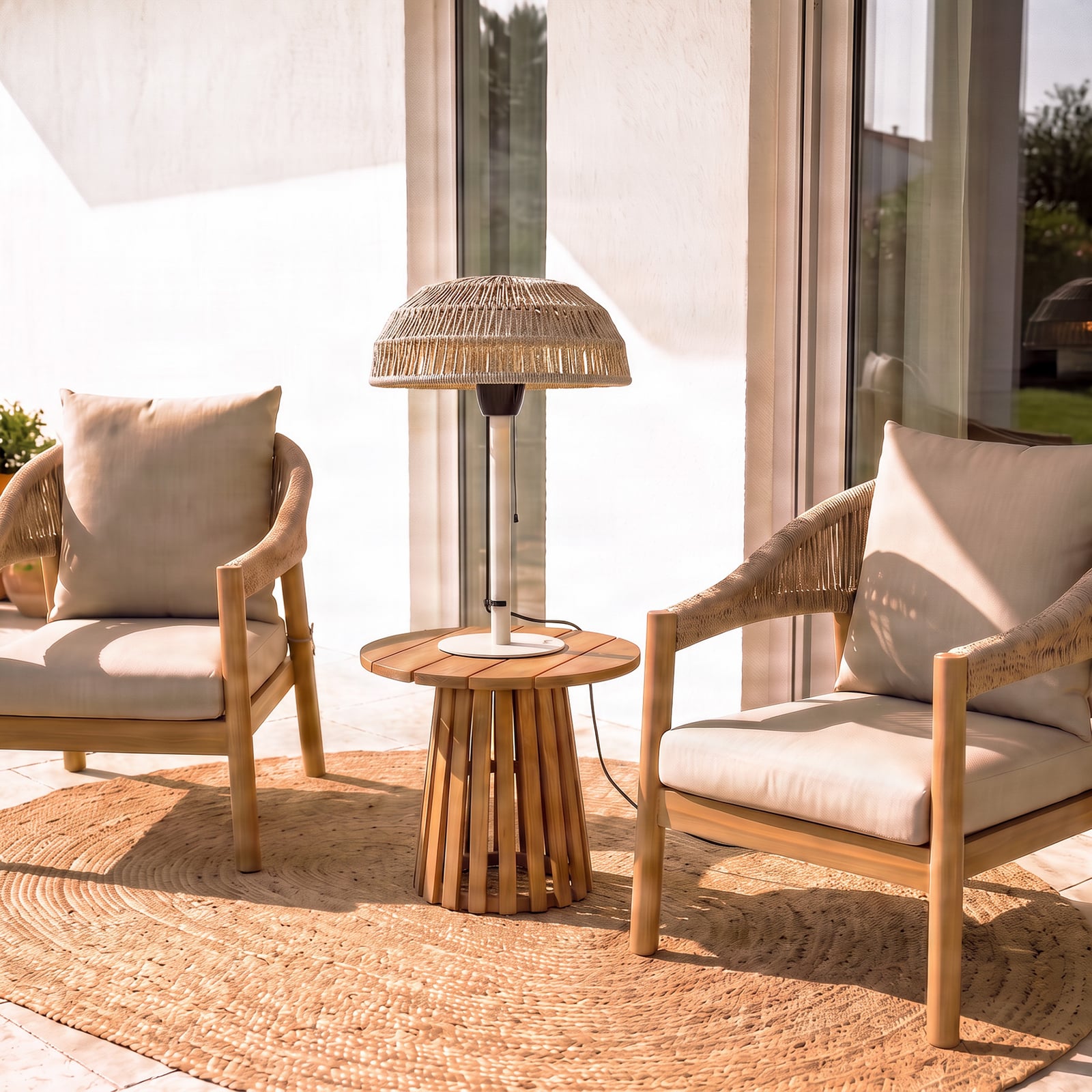 Radiateur rayonnant de table Calenza, beige, hauteur 70 cm, 1 500 W, aluminium Radiateur rayonnant de table Calenza, beige, hauteur 70 cm, 1 500 W, aluminium