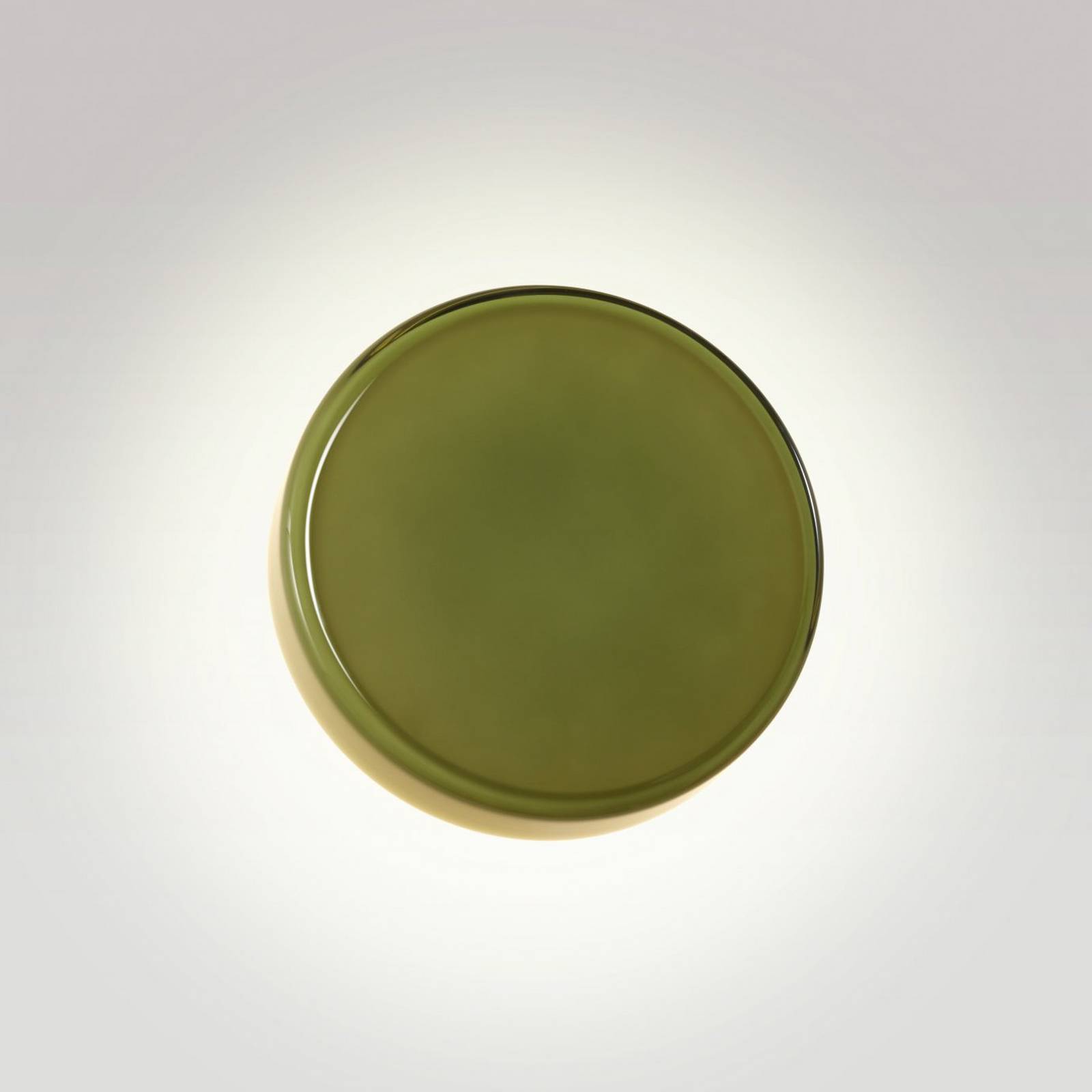 Kinkiet LED MARSET Caramel, zielony, Ø 22 cm, TRIAC, szkło