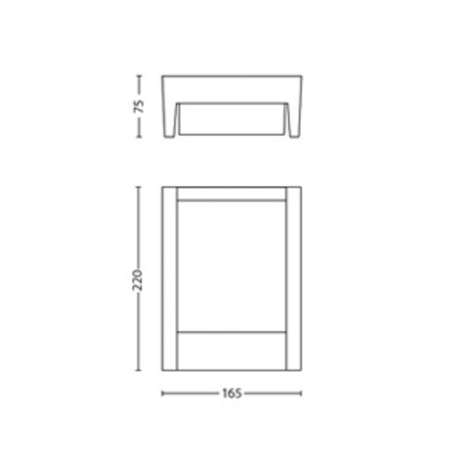 Philips LED лампа за външна стена Arbour 1-flg. 2 бр. в опаковка, 2700 K