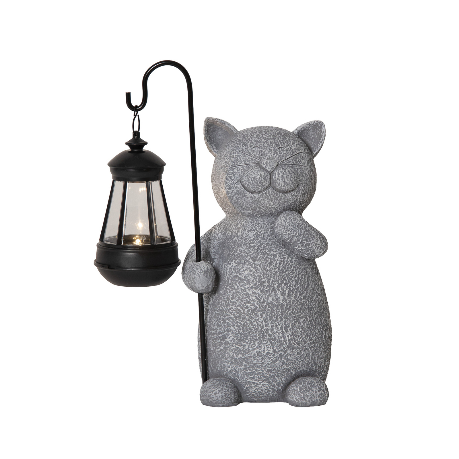 Smilla-LED-koristevalaisin, harmaa/musta, korkeus 30 cm Smilla-LED-koristevalaisin, harmaa/musta, korkeus 30 cm