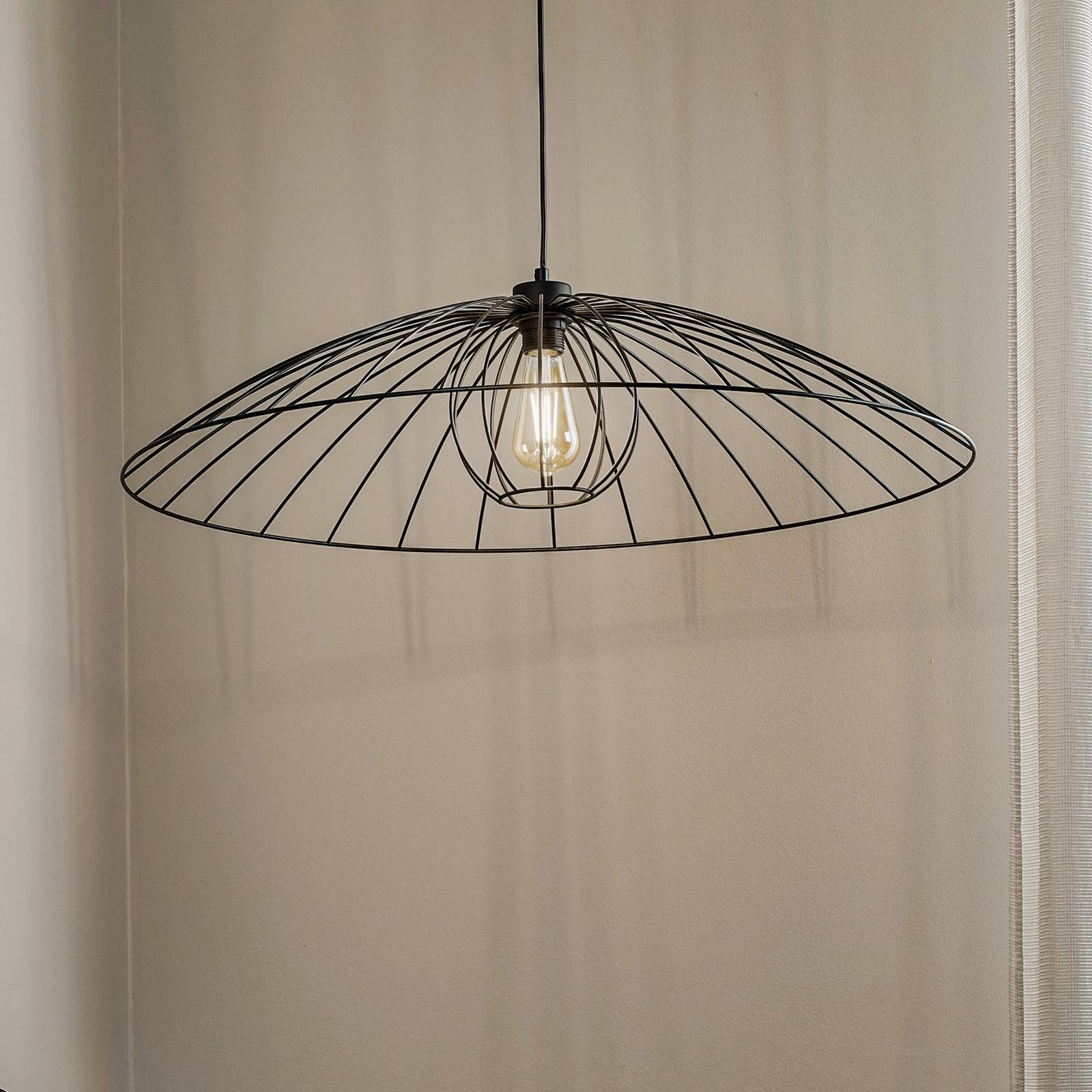 Zdjęcia - Żyrandol / lampa Euluna Lampa wisząca Barbella z klatkowym kloszem Ø 80 cm 