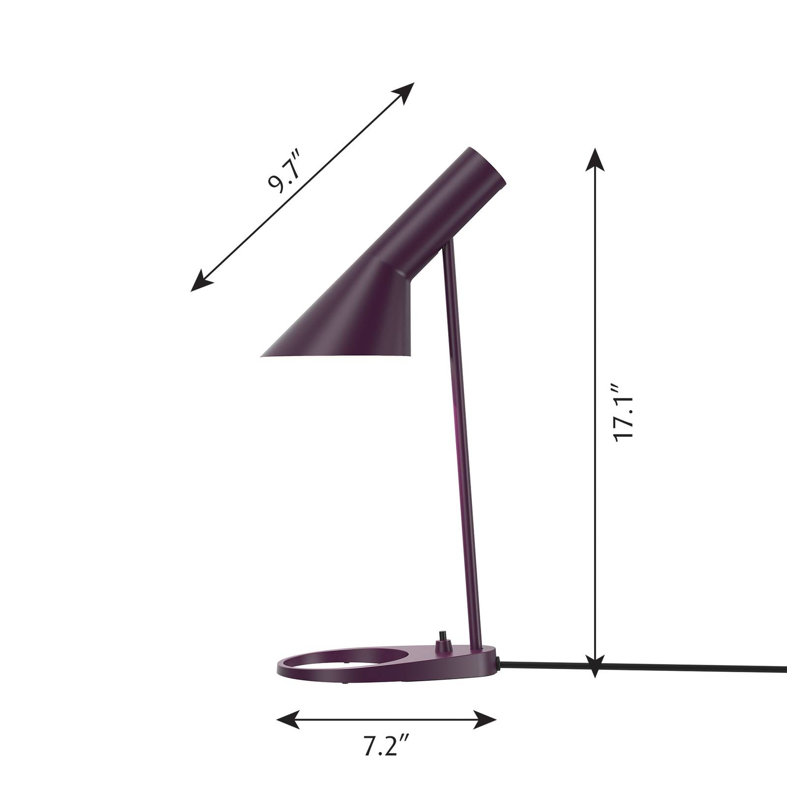 E-shop Louis Poulsen AJ Mini stolová lampa, baklažánová