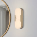LED vannas istabas sienas lampa Opaline Augstums 35 cm zelta krāsā Metāls/sveķi