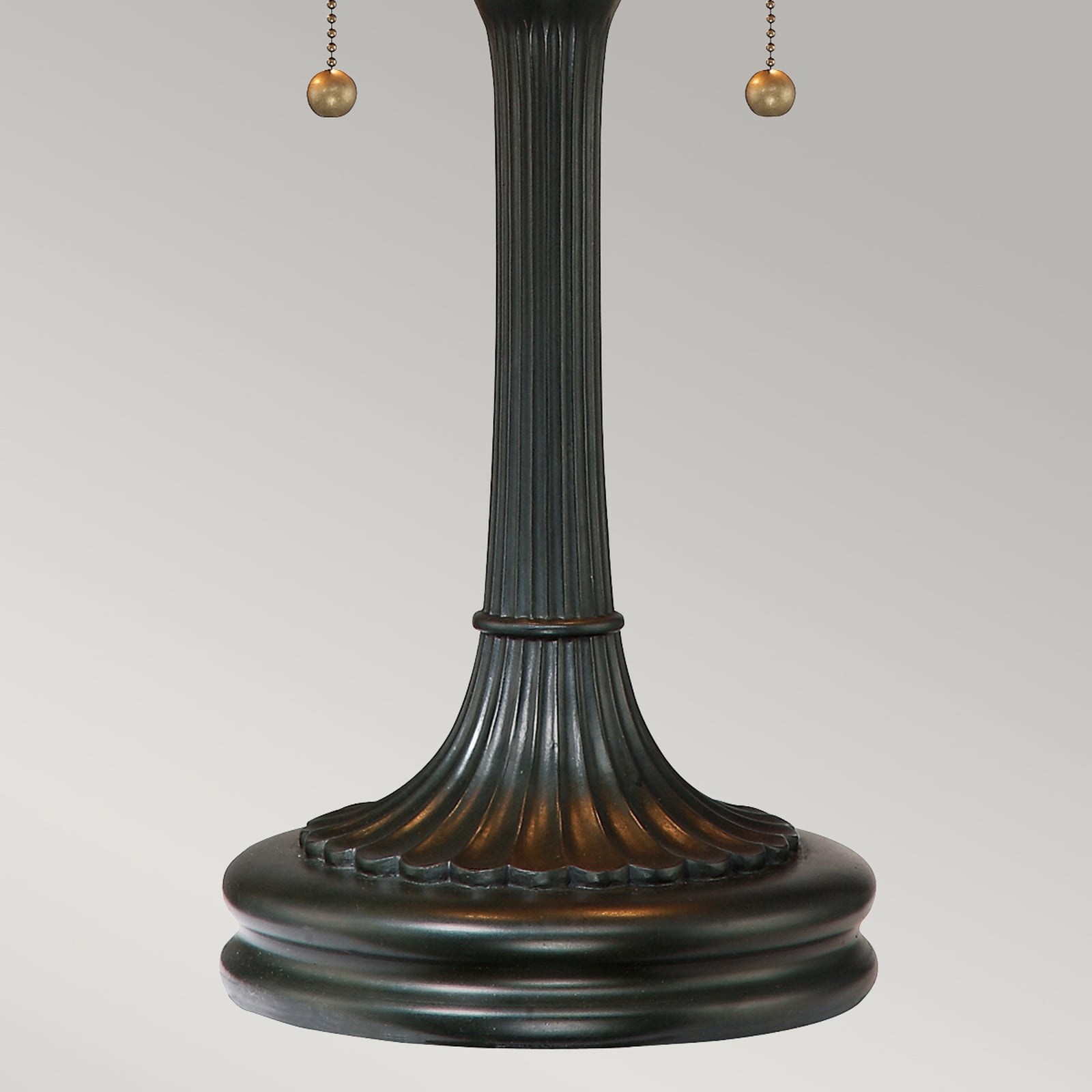 Larissa bordlampe, farvet/bronze, højde 58 cm – QUOIZEL