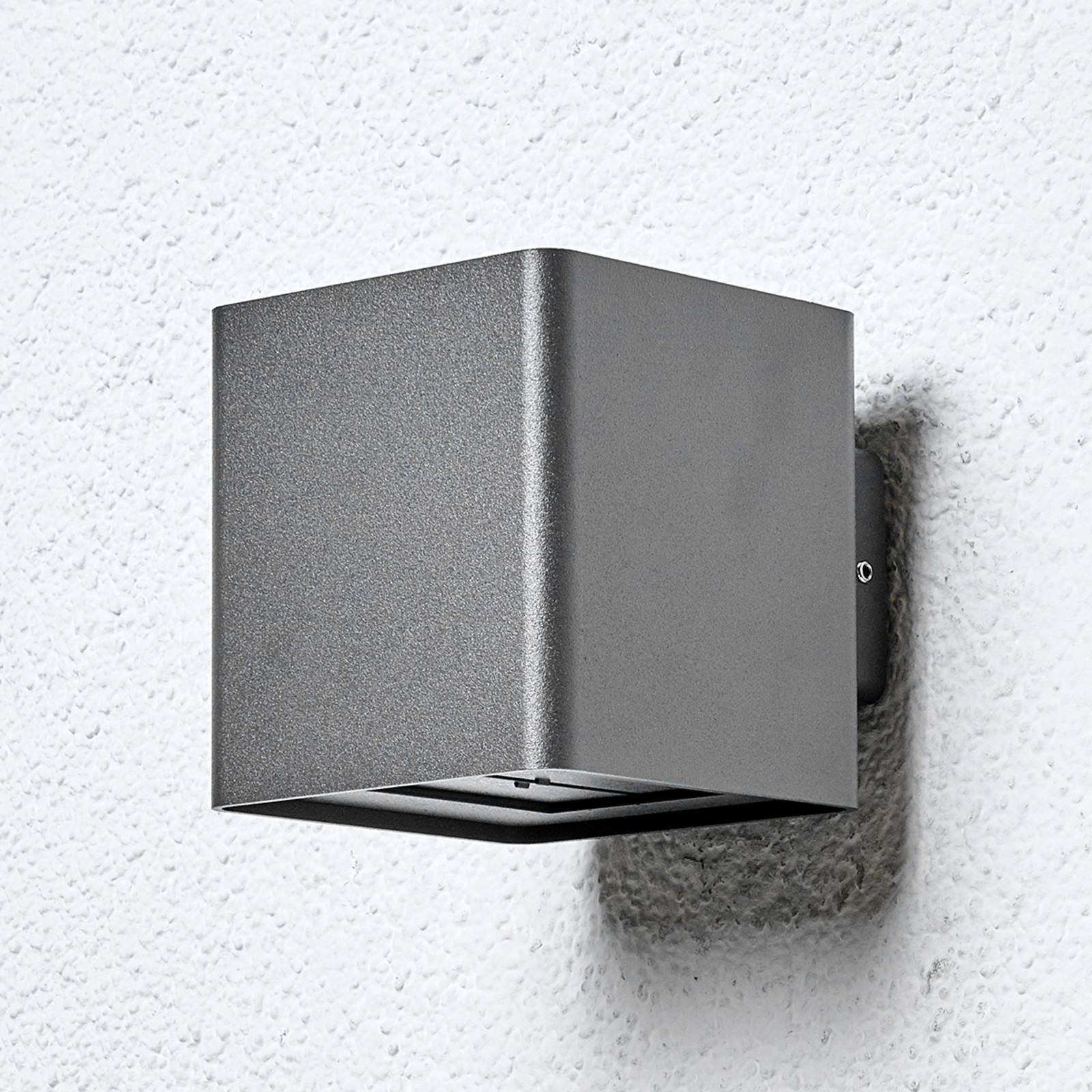 Image of Lucande Applique da esterno Aaron, grigio grafite, alluminio, up/down