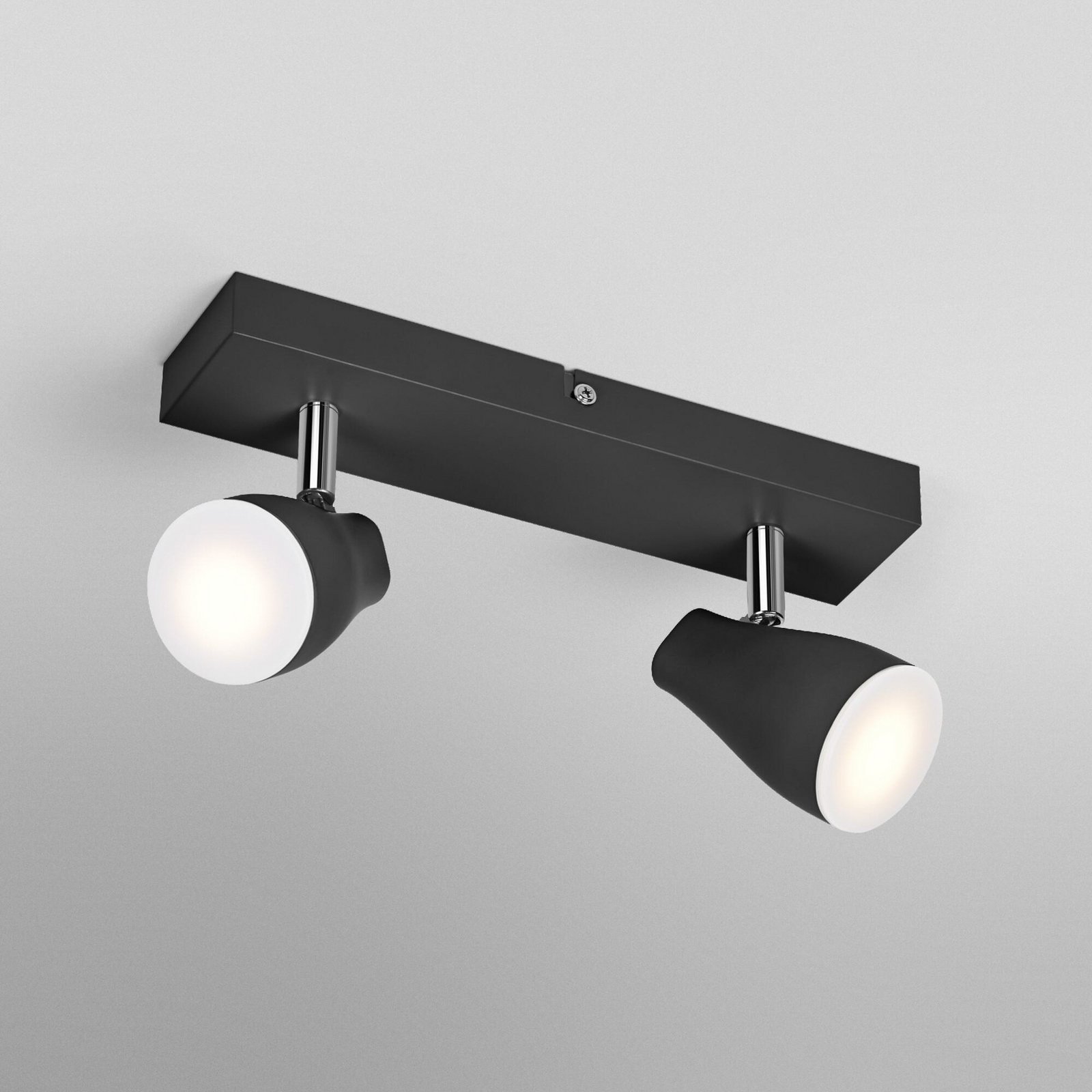 OSRAM Deckenstrahler PEAR, schwarz, 2-flg., GU10-LED 2.700 K
