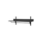 Sector Rack Shelf Black Ash/Bl Brass - ferm LIVING