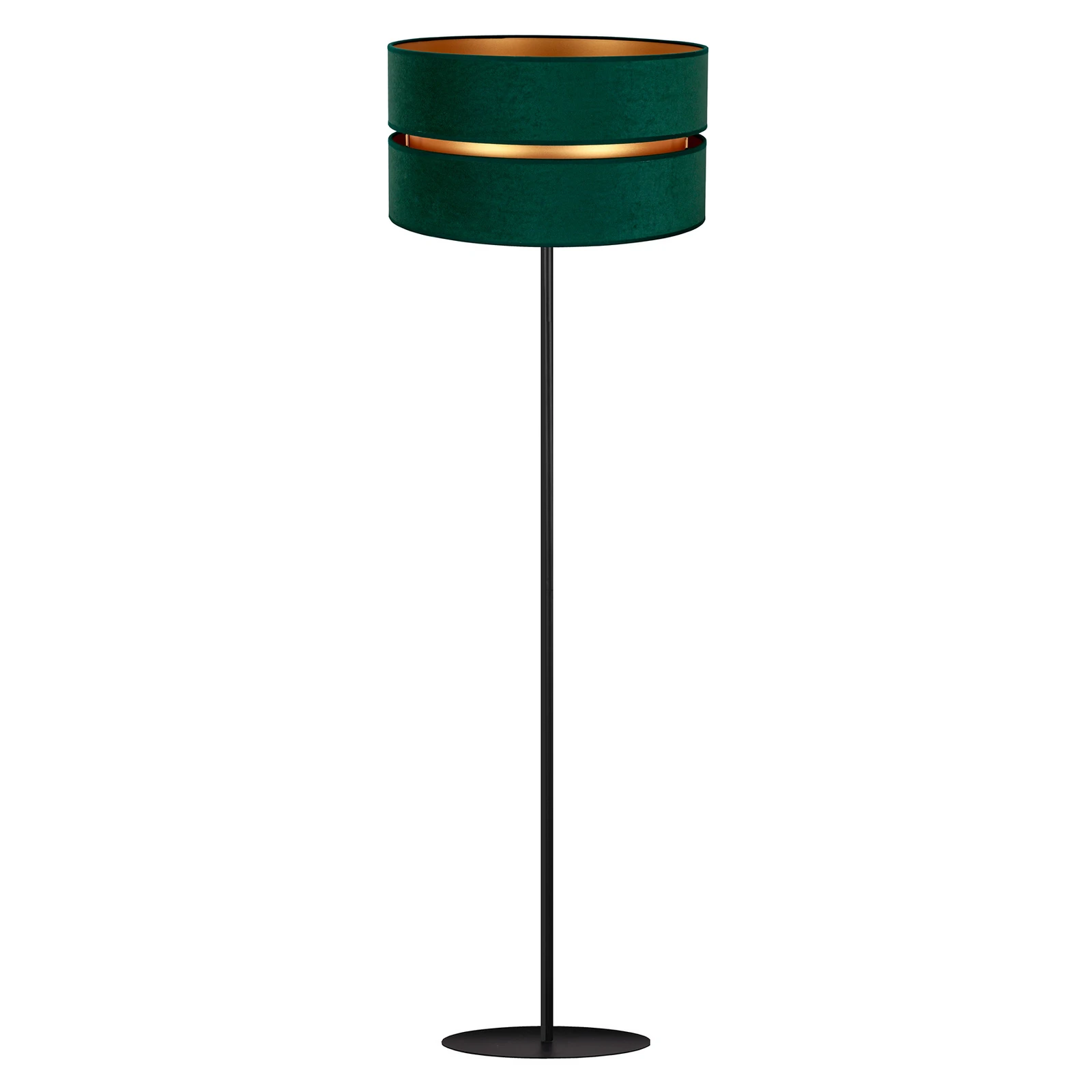 Podna lampa Duo, zelena/zlatna, Ø 40 cm, 1 žarulja