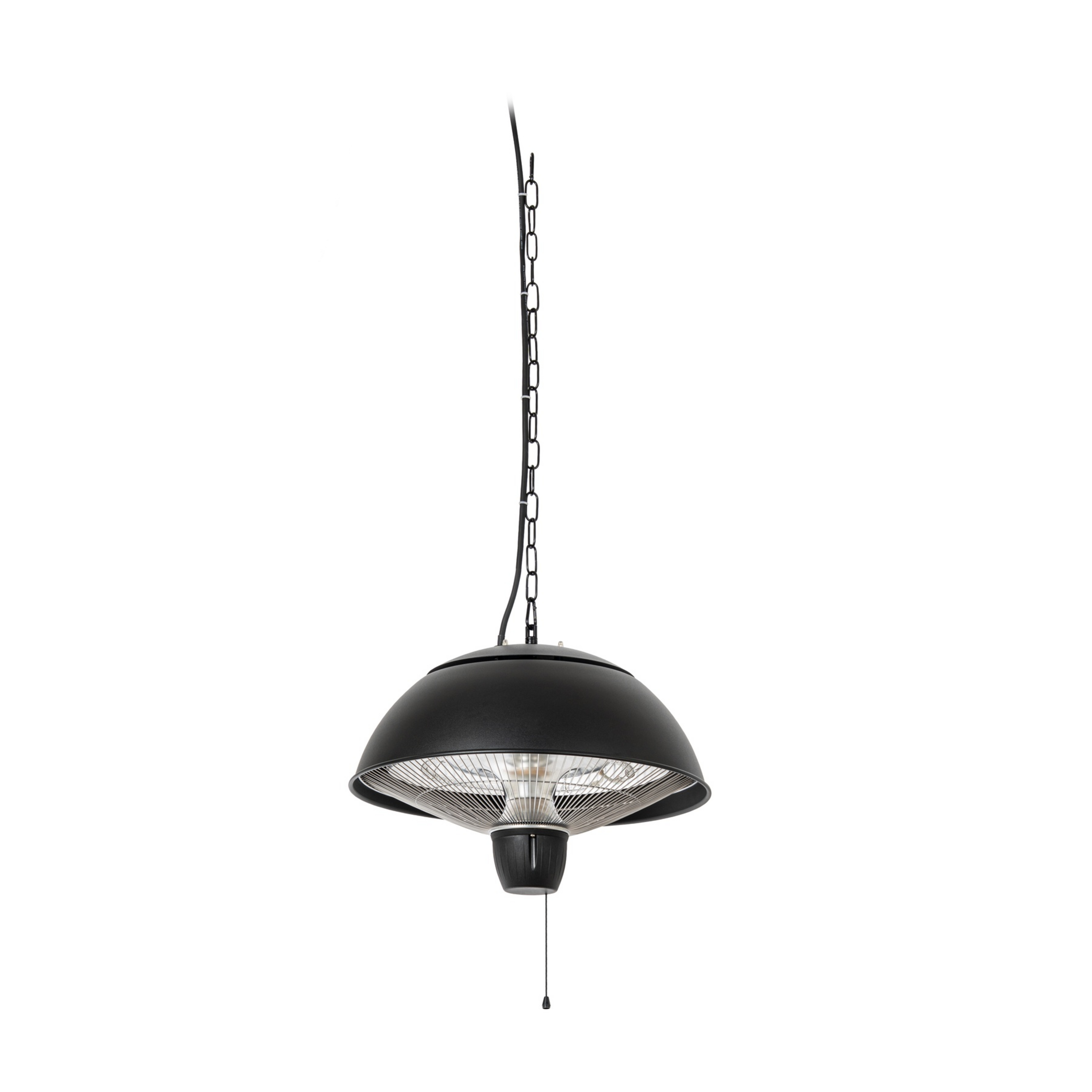Radiateur rayonnant suspendu Theriona, noir, Ø 42 cm, IP24 - Lucande
