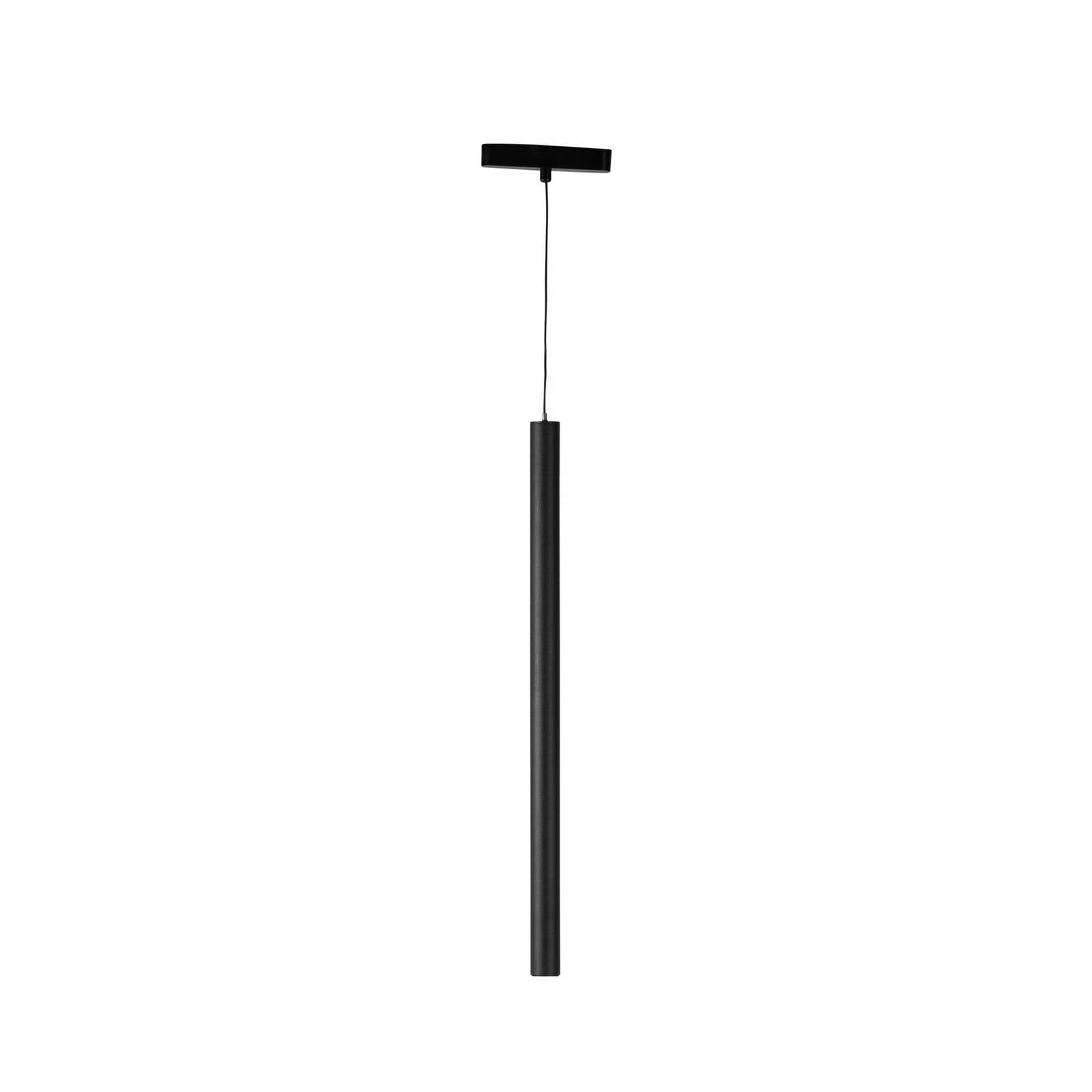 Lindby LED-Pendelleuchte Lumaro, schwarz, 55cm, 48V, dimmbar